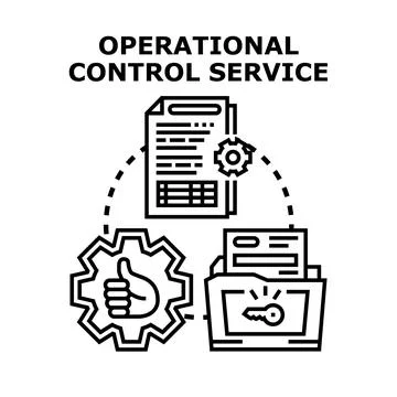 Operational control services with process management and security Stock Illustration