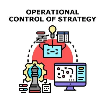 Operational control of strategy icon concept Stockillustratie