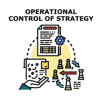 Operational control of strategy planning and execution Stock Illustration