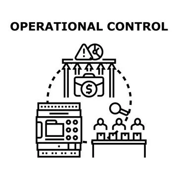 Operational control system managing business processes strategy Stock Illustration