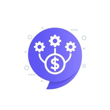 Operational costs optimization icon for web Stock Illustration