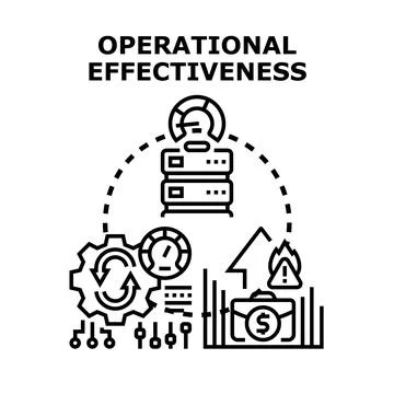 Operational effectiveness achieving business growth and optimization Stock Illustration