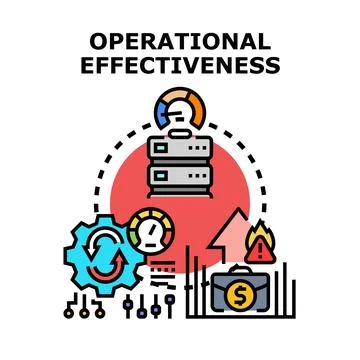 Operational effectiveness achieving business growth and optimization Stock Illustration