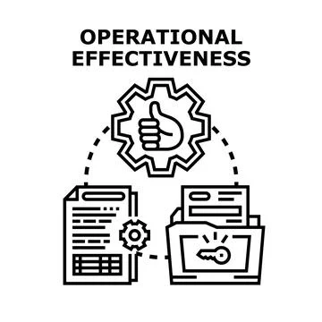 Operational effectiveness process improving business strategy workflow Stock Illustration