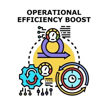 Operational efficiency boost vector icon concept Stock Illustration