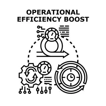 Operational efficiency boost vector icon concept Stock Illustration