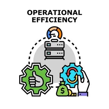 Operational efficiency concept illustrating business process optimization Stock Illustration