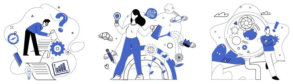 Operational efficiency. Development is fertile soil where roots operational.. Stock Illustration