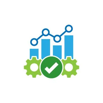 Operational efficiency in flat style. Excellence productivity vector illustra Stock Illustration