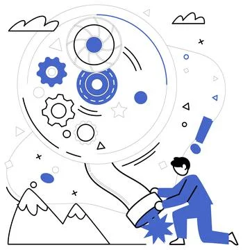Operational efficiency. Improvement is constant companion on journey toward.. Stock Illustration