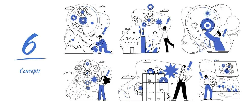 Operational efficiency. Improvement is constant companion on journey toward.. Stock Illustration