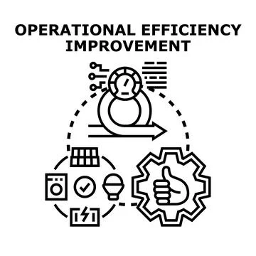 Operational efficiency improvement process concept vector Stock Illustration