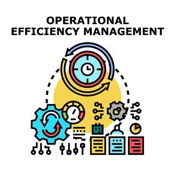 Operational efficiency management optimizing business processes concept Stock Illustration