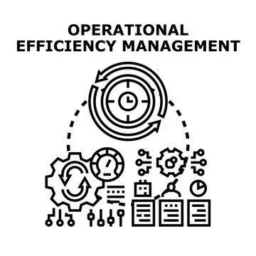 Operational efficiency management optimizing business processes concept Stock Illustration