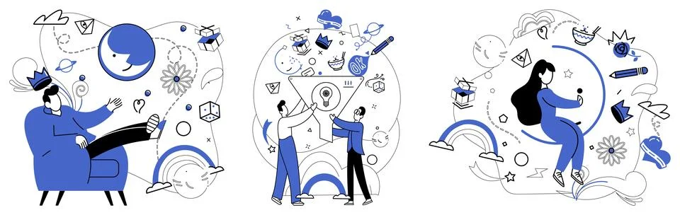 Operational efficiency. Operating at peak performance, businesses dance to .. Stock Illustration