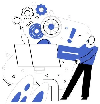 Operational efficiency. Operating like well-oiled machine, businesses achie.. Stock Illustration