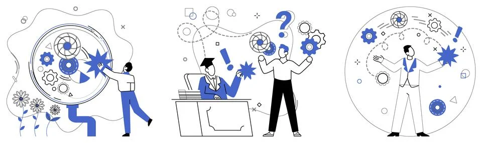 Operational efficiency. Operational efficiency is engine propelling busines.. Stock Illustration