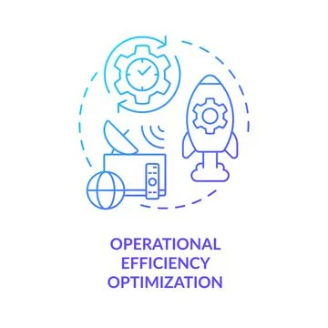 Operational efficiency optimization blue gradient concept icon Stock Illustration