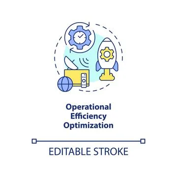 Operational efficiency optimization concept icon Stock Illustration