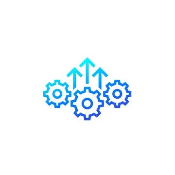Operational excellence and efficiency icon Stock Illustration