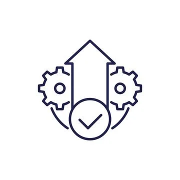 Operational excellence, efficiency line icon Stock Illustration