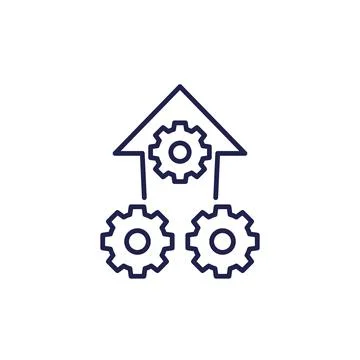 Operational excellence, efficient production icon イラスト素材
