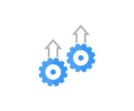 Operational excellence logo design. Efficiency and production growth. Stock Illustration