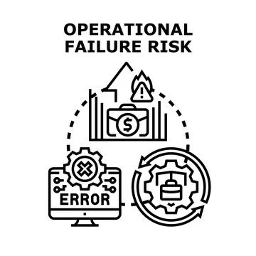 Operational failure risk for business process management Stock Illustration