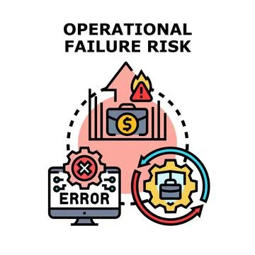 Operational failure risk for business process management Illustrazione stock
