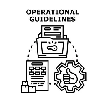 Operational guidelines creating effective business processes Stock Illustration
