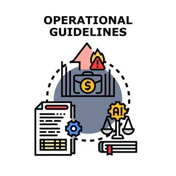 Operational guidelines development and implementation concept Stock Illustration