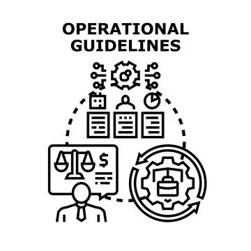 Operational guidelines ensuring quality, compliance, and continuous improveme Stock Illustration