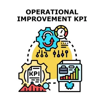 Operational improvement kpi vector concept illustration Stock Illustration