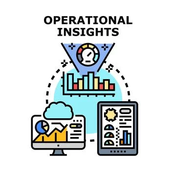 Operational insights visualizing data reporting and analytics イラスト素材