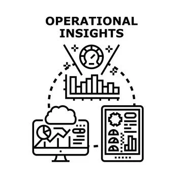 Operational insights visualizing data reporting and analytics イラスト素材