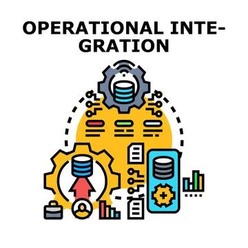 Operational integration concept for business data systems Stock Illustration