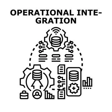 Operational integration concept for business data systems Stock Illustration
