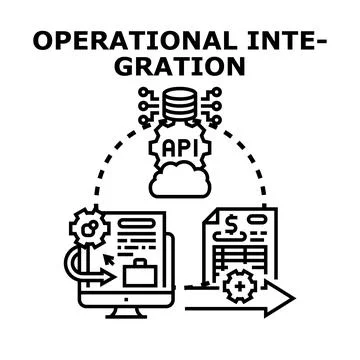 Operational integration concept for business process automation Stock Illustration