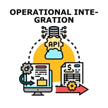 Operational integration concept for business process automation Stock Illustration