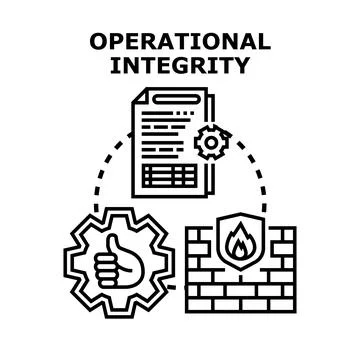 Operational integrity concept of business process quality and security Stock Illustration