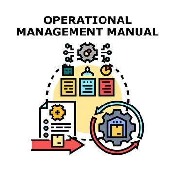 Operational management manual process documentation strategy executing Stock Illustration