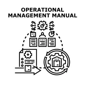 Operational management manual process documentation strategy executing Stock Illustration