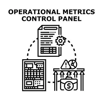 Operational metrics control panel concepts tracking business performance イラスト素材