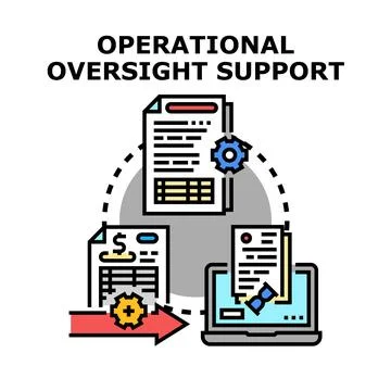 Operational oversight support controlling financial audit workflow Illustrazione stock