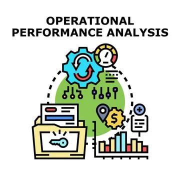 Operational performance analysis concept optimizing business success 库存插图