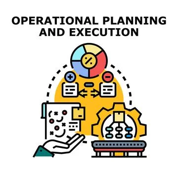 Operational planning and execution process vector concept Stock Illustration