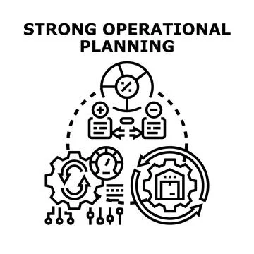 Operational planning process for business performance development Stockillustratie