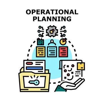 Operational planning process for business strategy development イラスト素材