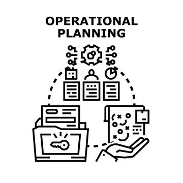 Operational planning process for business strategy development Illustrazione stock