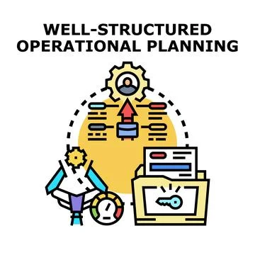Operational planning process creating business strategy solution Stock Illustration